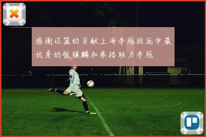 感谢辽篮的贡献上海夺冠班底中最优秀的张镇麟和弗格助力夺冠